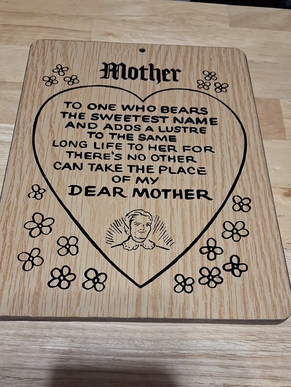 Mother Vintage Plaque Wooden Wall Art - Dear Mother